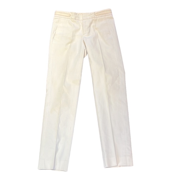 Gucci off weight size 40 white cream pants with leather detail - Picture 1 of 8
